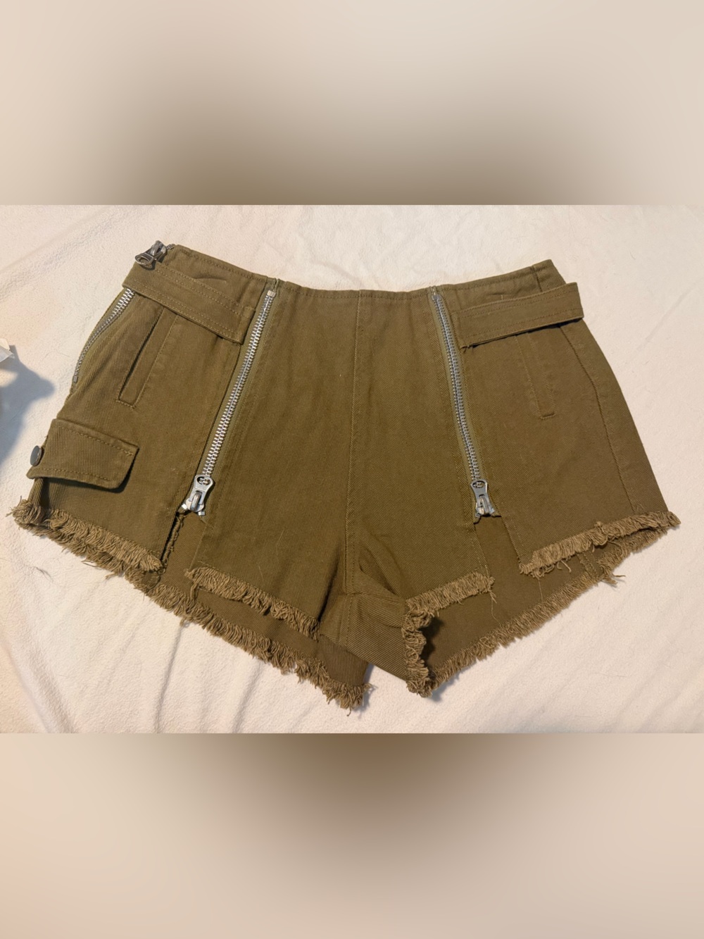 Fashion Nova Zip Up Shorts